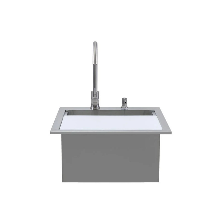 PGS Grilling Sink/Bar/Faucet, 21" Drop In with Cover | AESINK21H