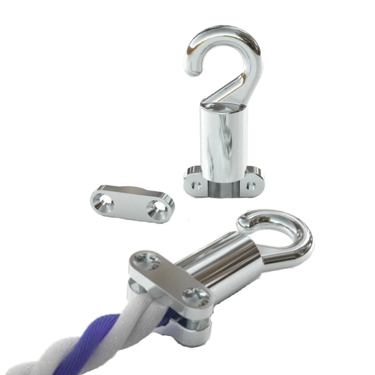 Perma-Cast Rope Hook, 1/2", Chrome Plated Brass | PH-52