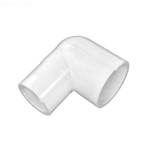 Lasco 1" White SCH40 PVC 90 Degree Street Elbow Spigot x Socket, 409-010