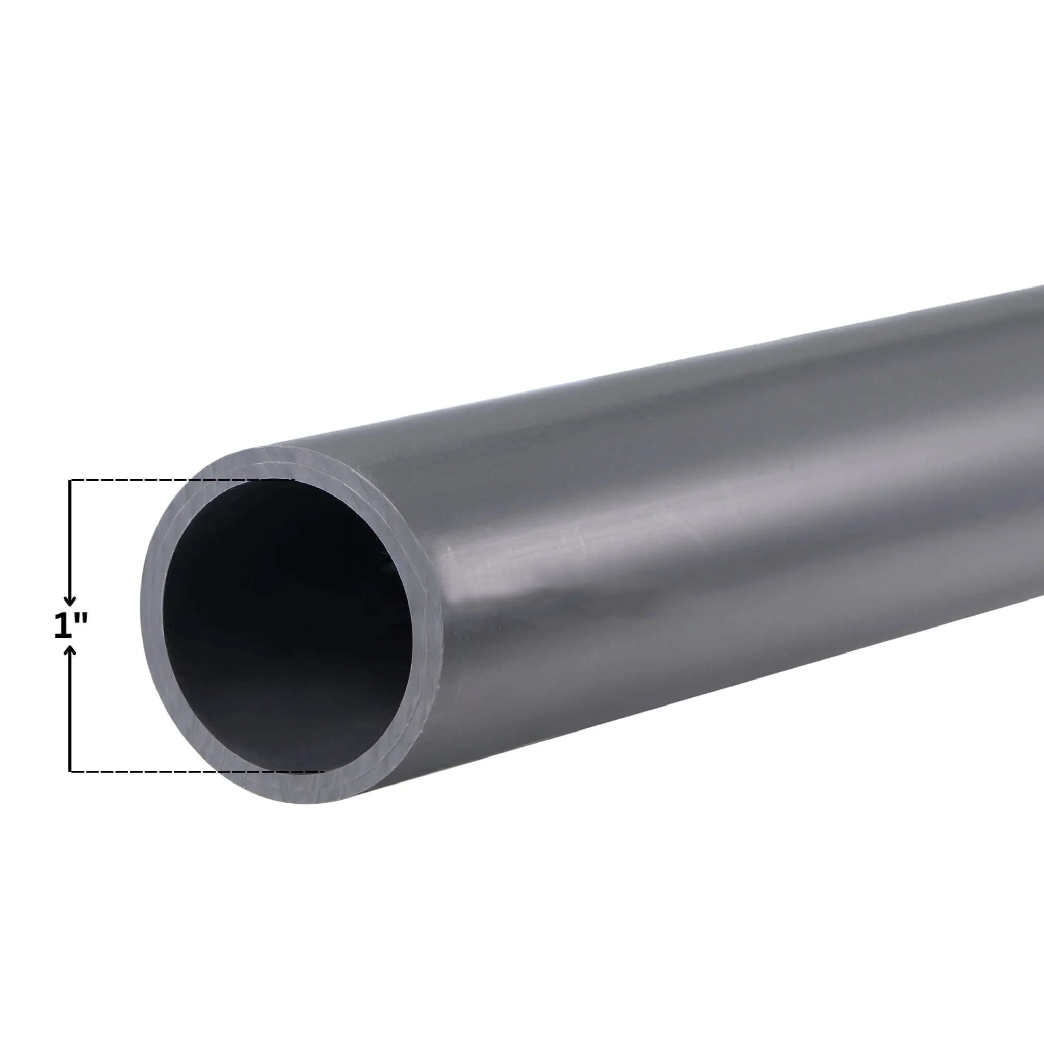 1" Gray Schedule 80 PVC Electrical Conduit Pipe - 10 Ft Length1" Gray Schedule 80 PVC Electrical Conduit Pipe - 10 Ft Length