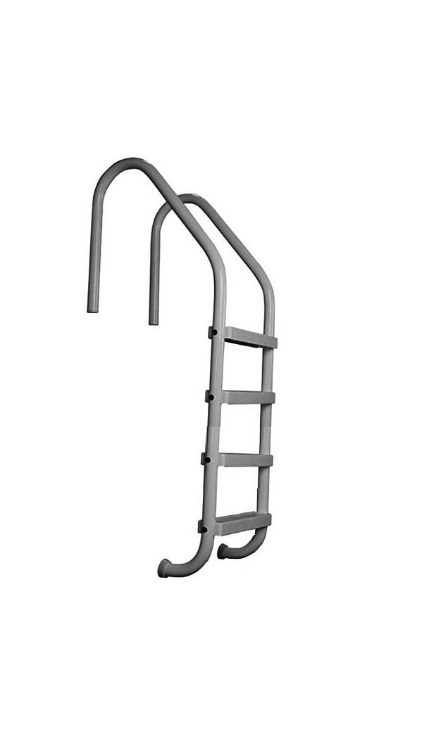 Saftron High Impact Polymer Gray Ladder | 4-Polymer Tread