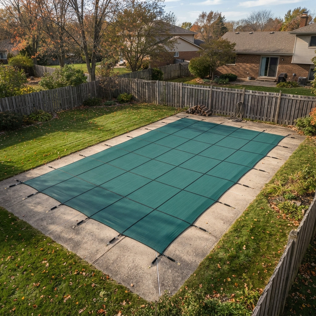 GLI Secur-A-Pool 16' x 32' Rectangular Solid Safety Cover