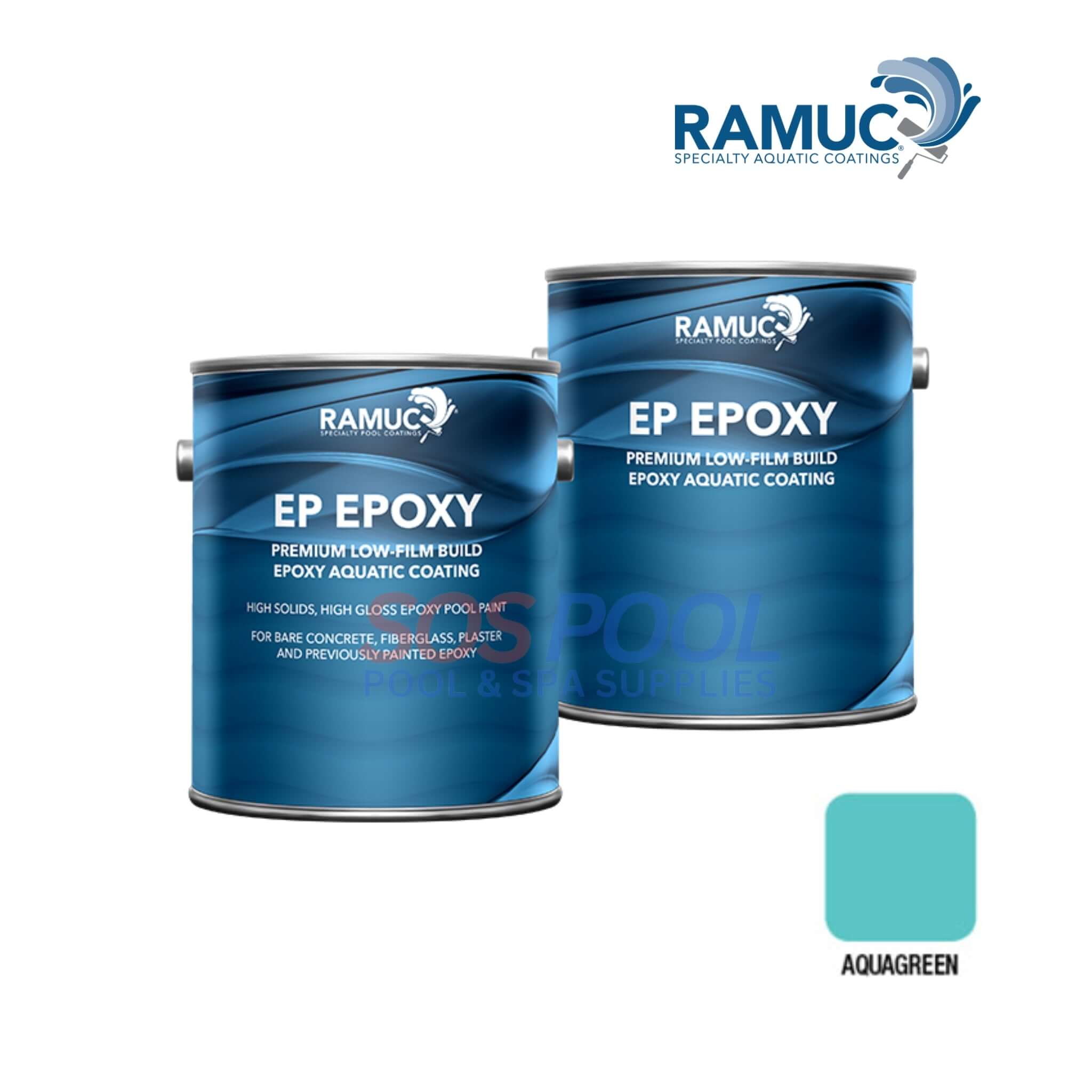 Ramuc EP Epoxy High Gloss Epoxy Pool Paint | 1 Gallon | Aquagreen | 908130001