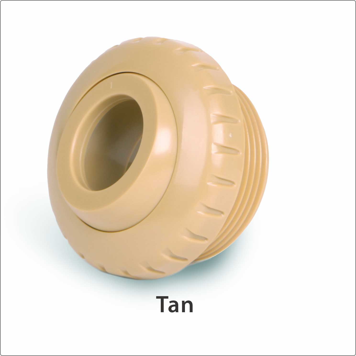 1.5" Tan Slotted MIP Threaded Directional Eyeball Fitting | Swimables SW-30-8521.5" Tan Slotted MIP Threaded Directional Eyeball Fitting | Swimables SW-30-852