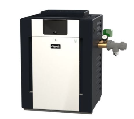 Raypak B-R408-EN-X #50 Professional ASME Natural Gas Heater, 399K BTU, 2" Bronze Headers, Cupro-Nickel Exchanger, 0-2000 ft Elevation