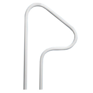 Saftron 26" x 30" White 3-Bend Return-to-Deck Bend Above Water Handrail, P-326-RTD-W