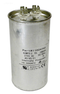 Hayward Compression Run Capacitor 80 UF 440 VAC, SMX11022320