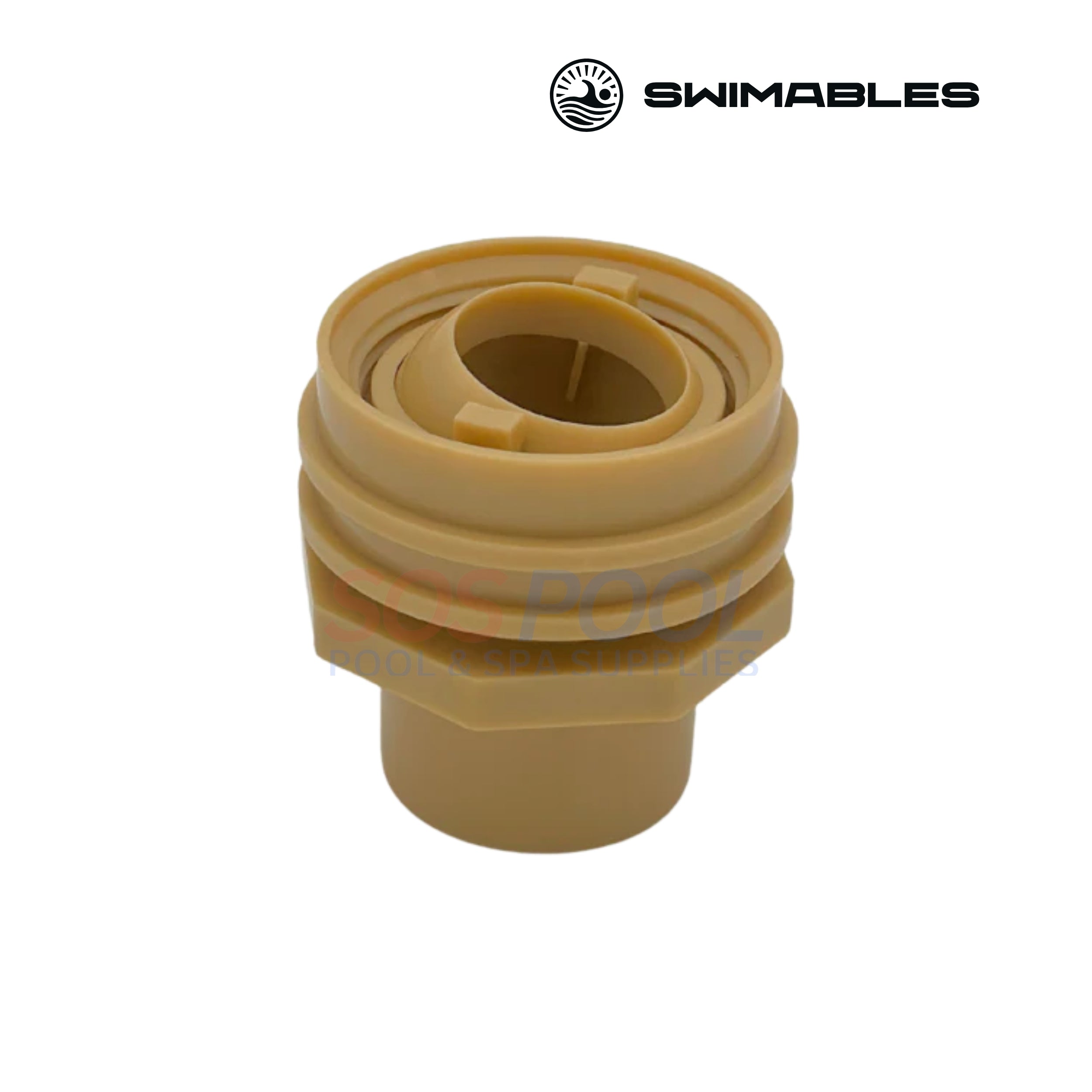 Swimables Tan Flush Mount Return Fitting 1" Socket x 1" Eyeball | SW-30-817