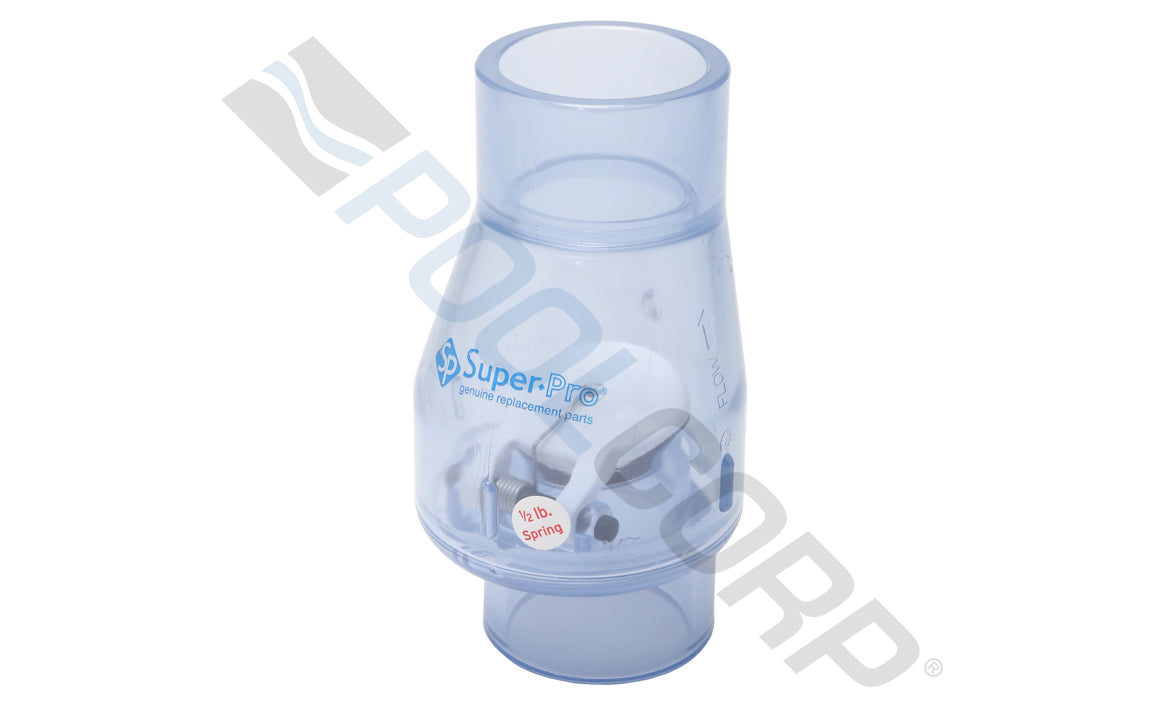 MAGIC PLASTICS INC PVC CHECK VALVE W/ .5# SPRING 1.5"S CLEAR SWING | SP0821-15C