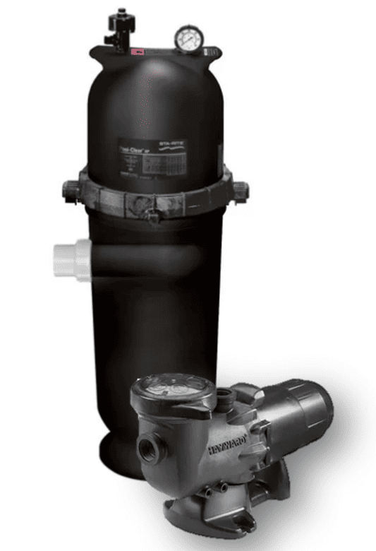 Hayward 1.5 HP 2-Speed TurboFlo Pool Pump & Pentair Posi-Clear 200 Sq Ft Filter - Ultimate Above Ground Pool Filtration Bundle