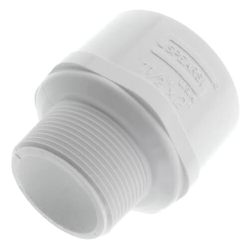 Spears 436213 1.5" x 2" PVC Schedule 40 Reducing Male Adapter 436-213