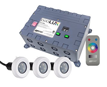 S.R. Smith PoolLux Premier Kit, Three Treo LED Lights, 80' Cord | 3TR-PLX-PRM