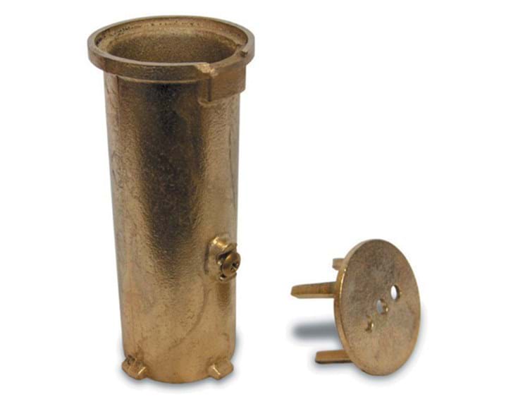 S.R. Smith Anchor Socket, 6" Depth, 1.90" OD, Bronze, In-Pool Style with Cover | AS-100EB