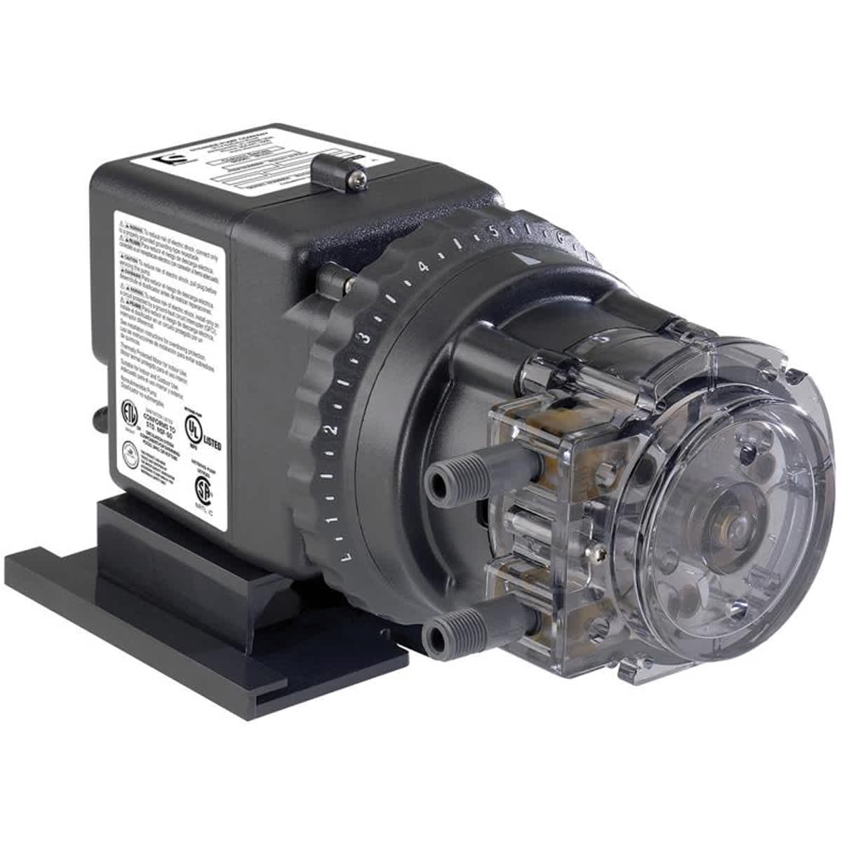 Stenner 45M5 Adjustable Peristaltic Injector Pump, 2.5-50 GPD, 120V, 25 PSI, 3/8" UV Tubing | 45MJL5A4STAA