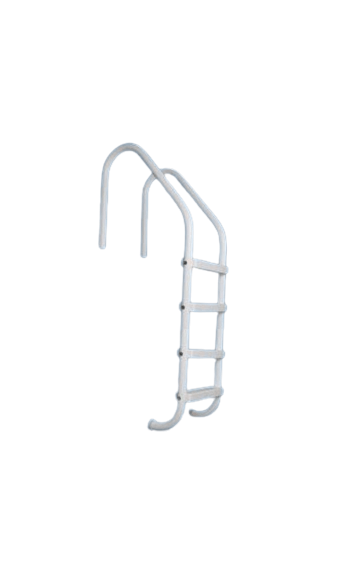Saftron High Impact Polymer White Ladder | 4-Polymer Tread