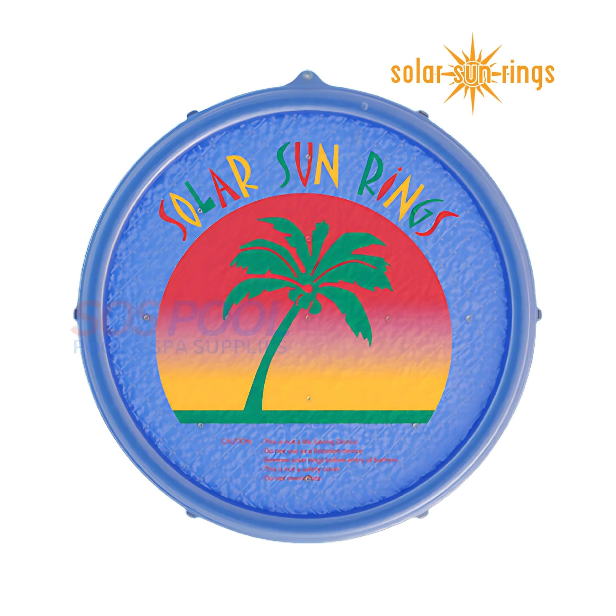 Solar Sun Rings Pool Cover | Palm Design | 5' x 5' | SSRA-100