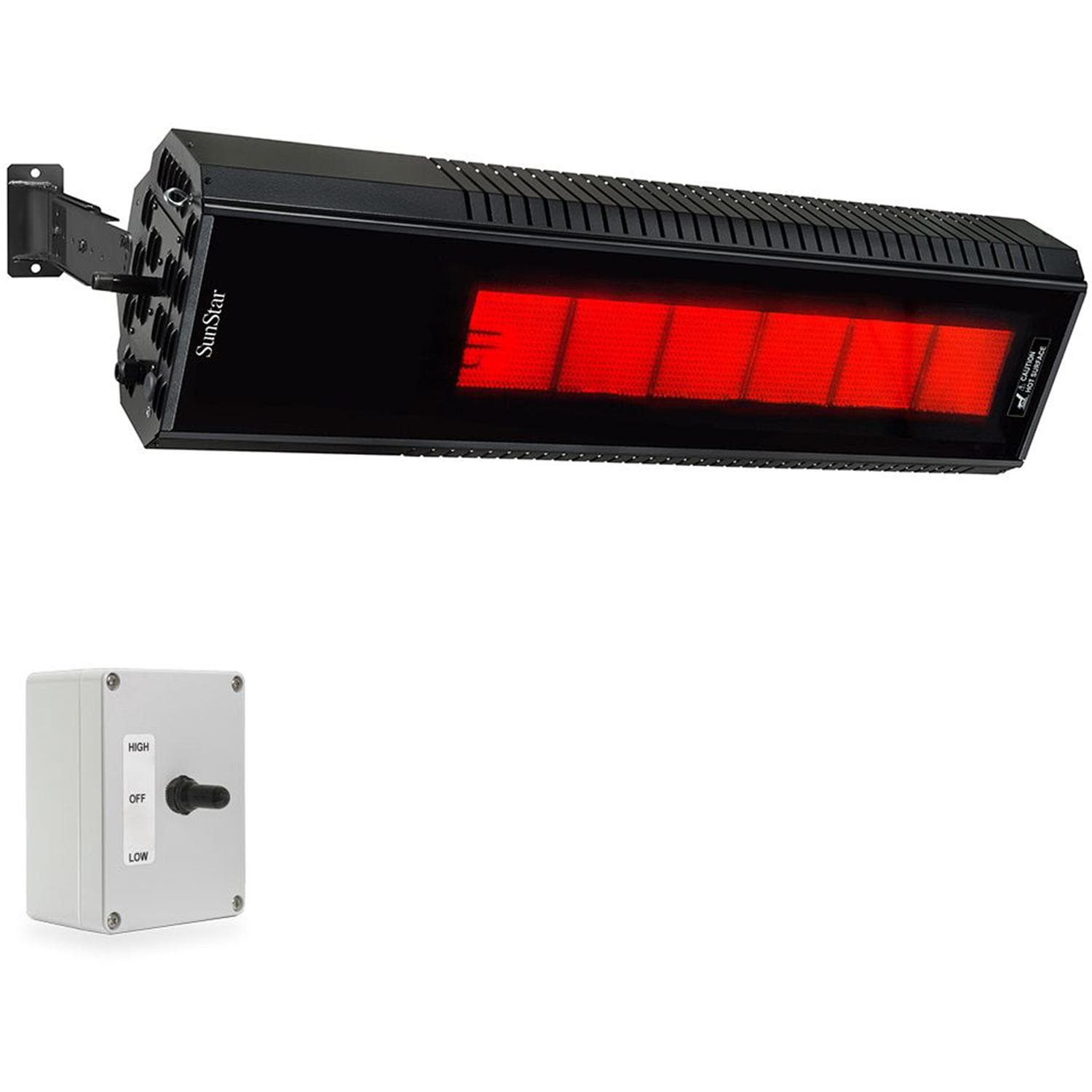 Sunstar Infrared Heater Package, 50,000-34,000 BTU, Propane, Black, with Adjustable Mount | 50L7 SGL1560