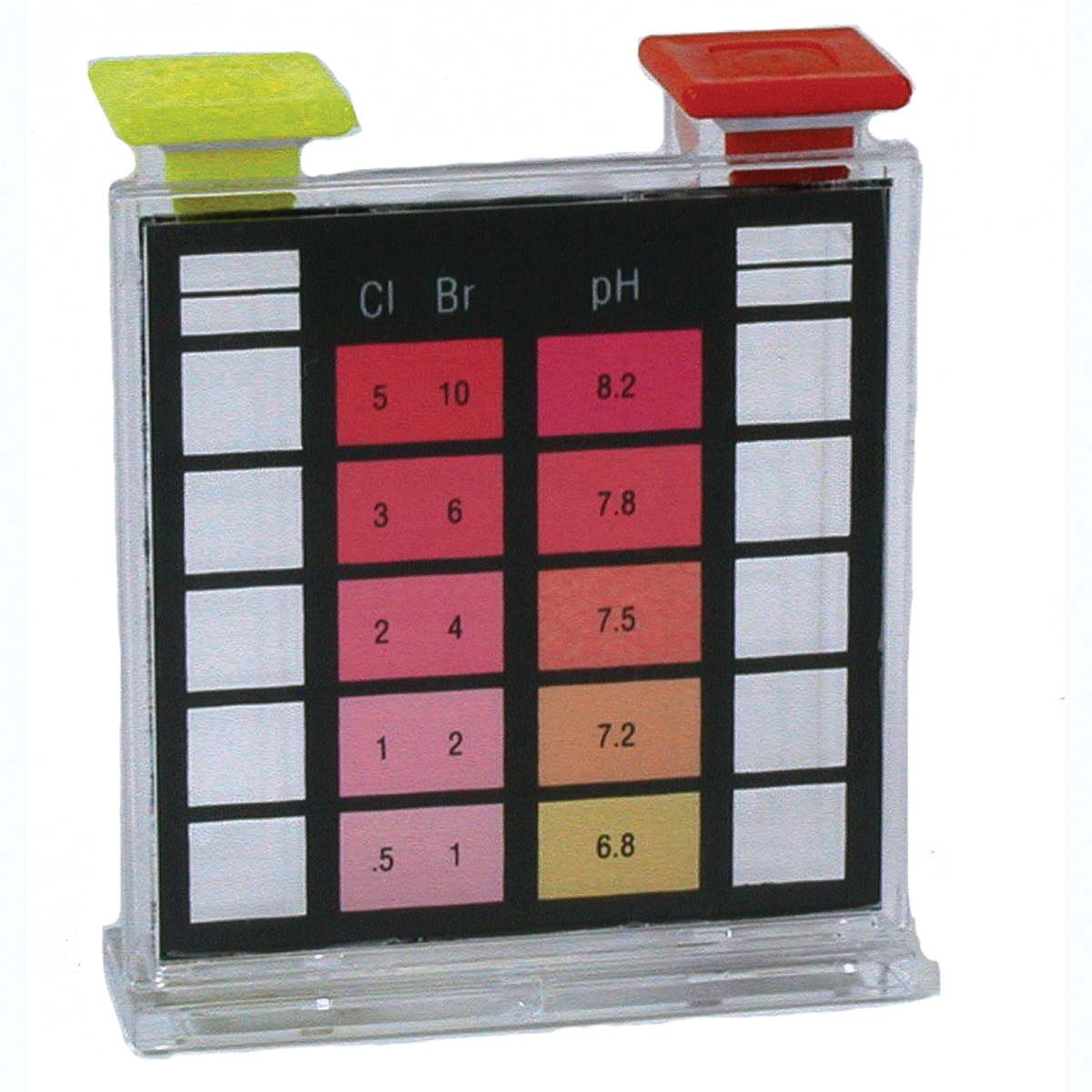 Taylor Test Block, Chlorine 0.5-5.0 ppm, Bromine 1-10 ppm, pH 6.8-8.2 | 9782