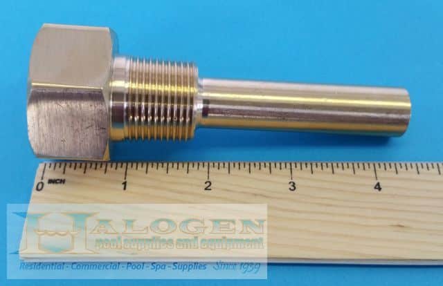 Brass Well for 9 Inch (in) Industrial Pool Thermometer