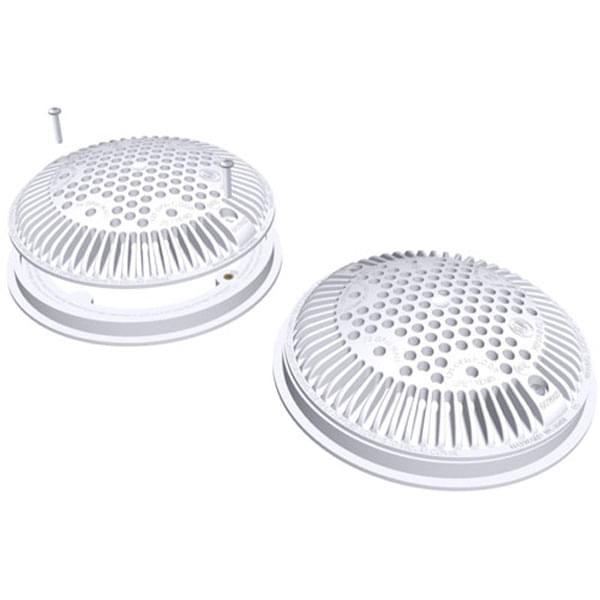 Hayward Replacement Concrete Drain Cover w/ Frame (White) - WG1030AVPAK2