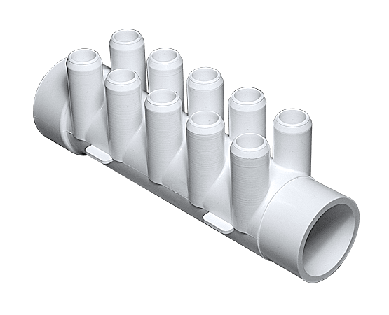 Waterway Plastics Manifold, 1-1/2", 10-Port, 3/4" Barbs | 672-4680