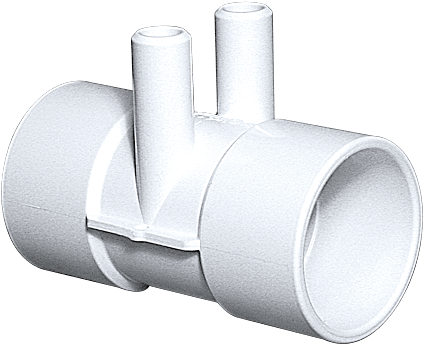 Waterway Plastics Manifold, 2" Slip, Two 1/2" Barbed Ports | 672-7920