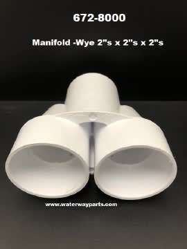 Waterway Plastics Wye Manifold, 2" Slip x 2" Slip x 2" Slip | 672-8000