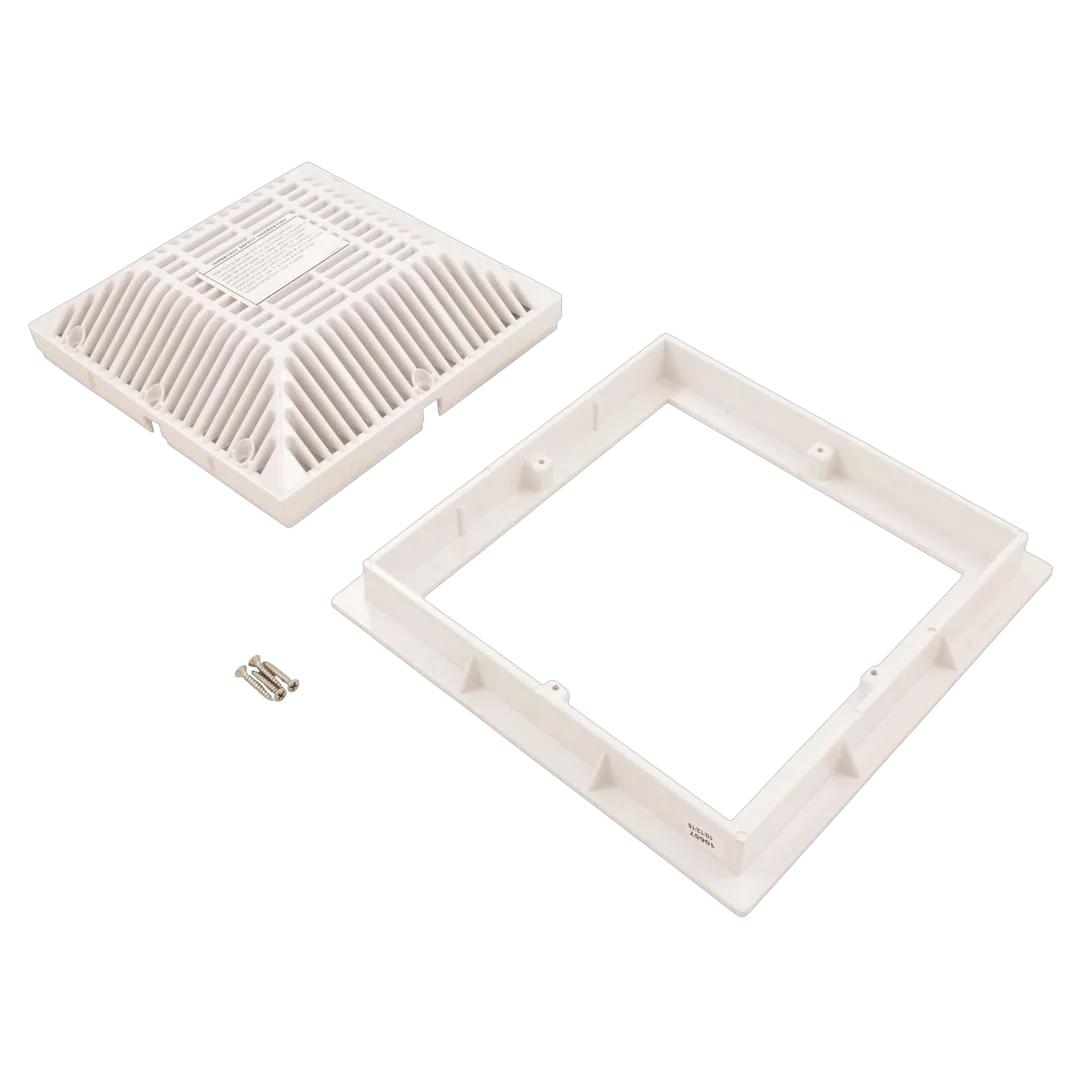 Waterway 640-4790V 9x9 Drain Cover Grate and Frame