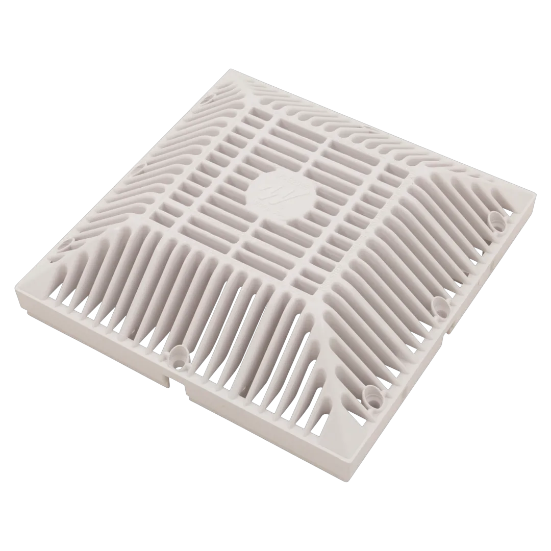Waterway 9" x 9" Square Grate White