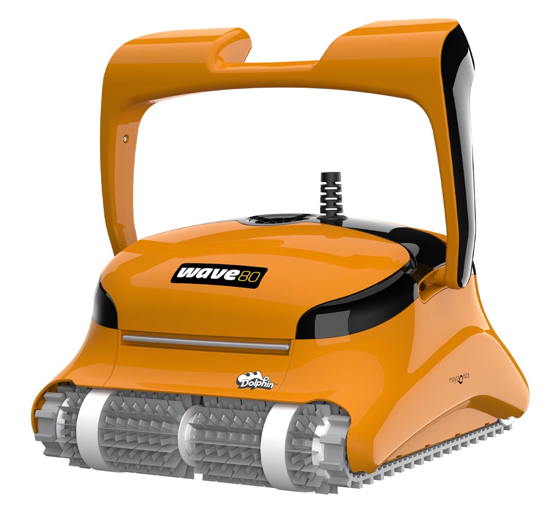 Maytronics Dolphin Wave 80 Commercial Robotic Pool Cleaner with Caddy