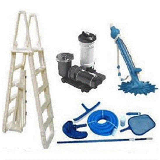 Above Ground Pool Equipment Pack for 27' Round Pool - Includes Large Cartridge Filter