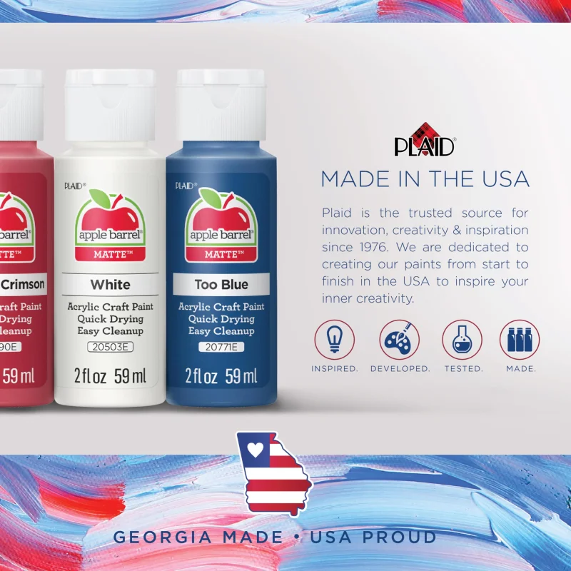 Apple Barrel, Fruity Fusion 16 Piece Paint Set, Perfect for DIY Arts and Crafts Projects