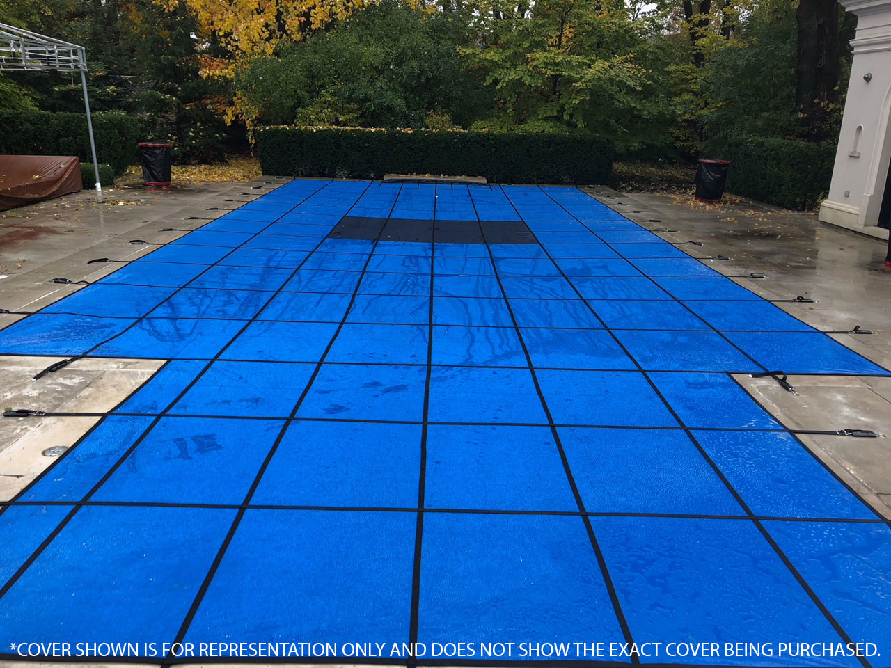 HPI Yard Guard AquaMaster Solid Safety Cover w/Drain for 12' x 24' 6R/2R Rectangle, Blue