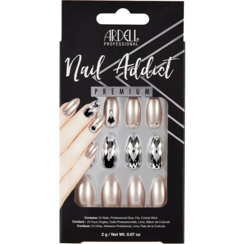 Ardell Nail Addict - Artificial Nail Set - Premium - Champagne Ice