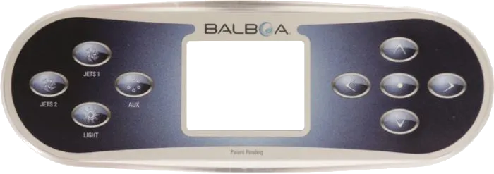 12512 BalboaTopside Control Overlay, TP800, 9-Button