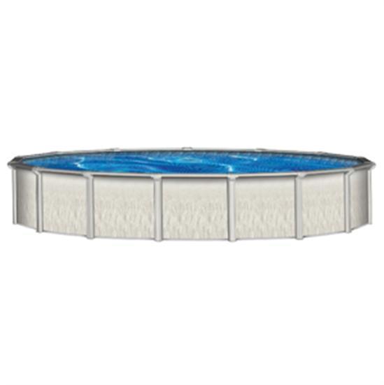 Barbados 24' Round 52" Steel Pool with 7.5" Top Seat