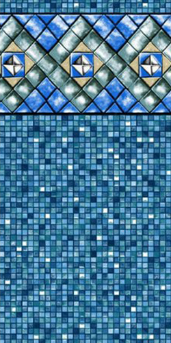 Swimline 15' x 24' Oval Bermuda Tile Unibead Liner 25GA 52"