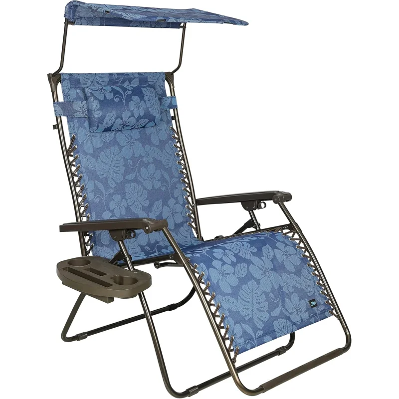 Bliss Hammocks 33"Wide XXL Zero Gravity Outdoor Lounge Chair W Canopy (Open Box)