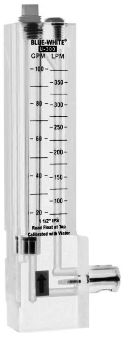 Blue-White Industries Vertical Upflow Flow Meter 1.5" IPS