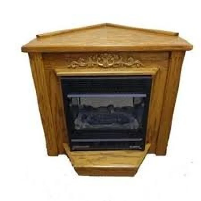 Buck Stove Corner Mantel, Dark Oak, for Models 1127 & 1110 | PA KDMC1127