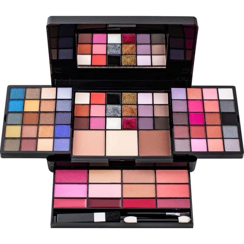 Cameo - Mid Size Square Warm Colors - Collection of Warm Makeup Shades in a Convenient Foldout, Multi-Layered Case