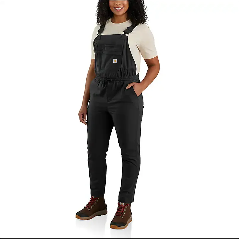 Carhartt Women's Force Relaxed Fit Ripstop Bib Overall (Black) Size XXL