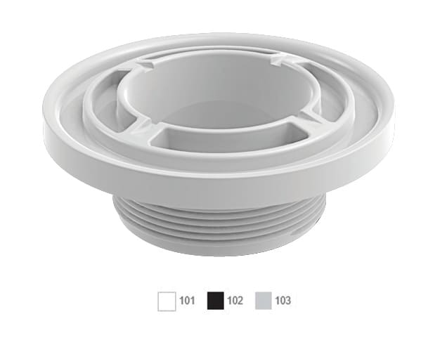 AquaStar AquaThunder Spa Jet Fitting with Flange, White