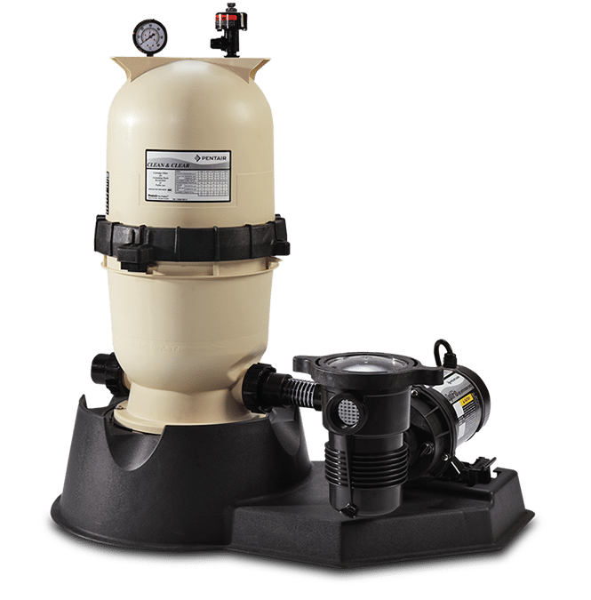 Pentair Clean & Clear 100 Sq. Ft. Cartridge Filter & 1HP DOE Pump System