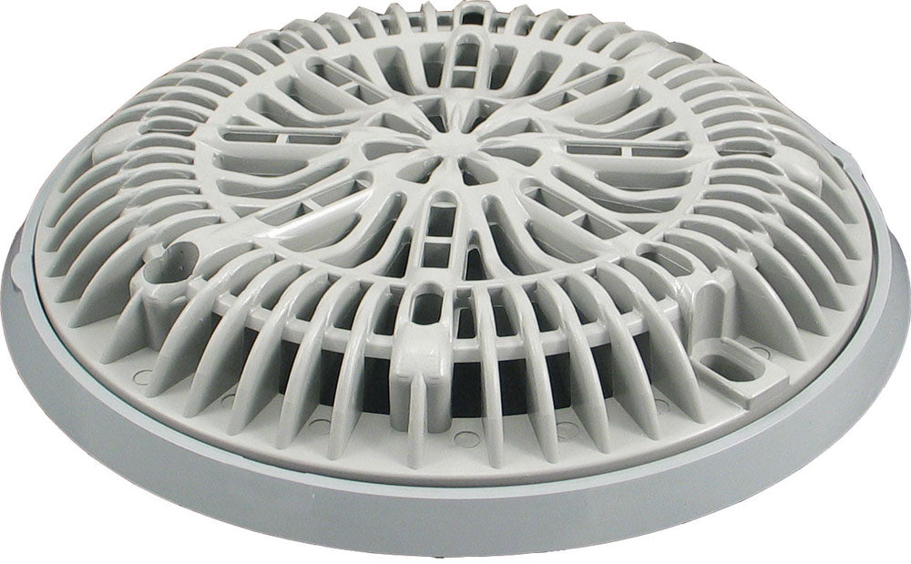 Custom Molded CMP 25531-001-000 8" Galaxy Lid and Gunite Main Drain Frame - Gray