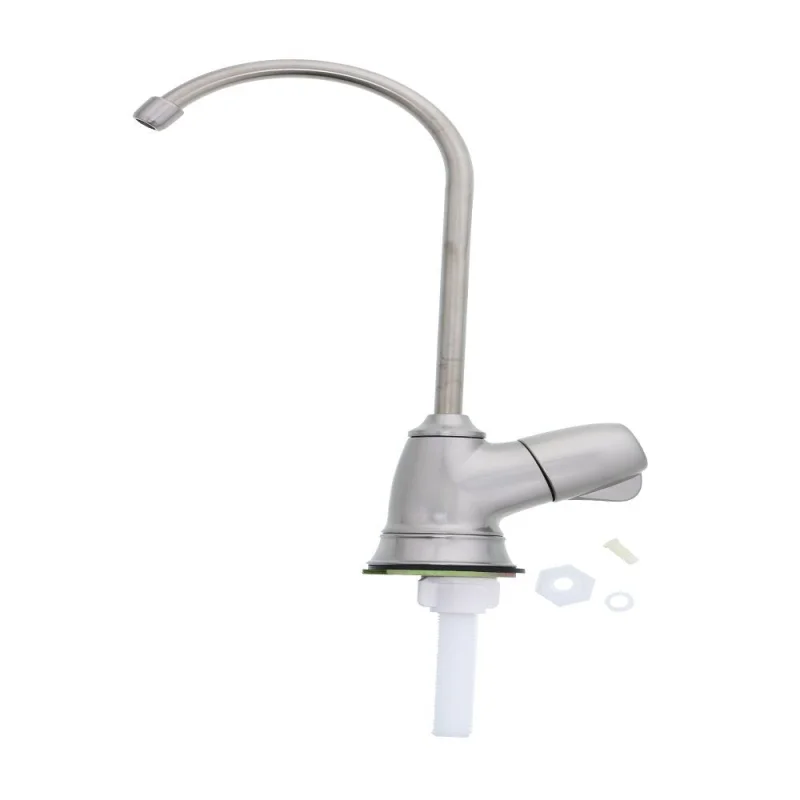 Contemporary Brushed Nickel Plastic Drinking Water Faucet