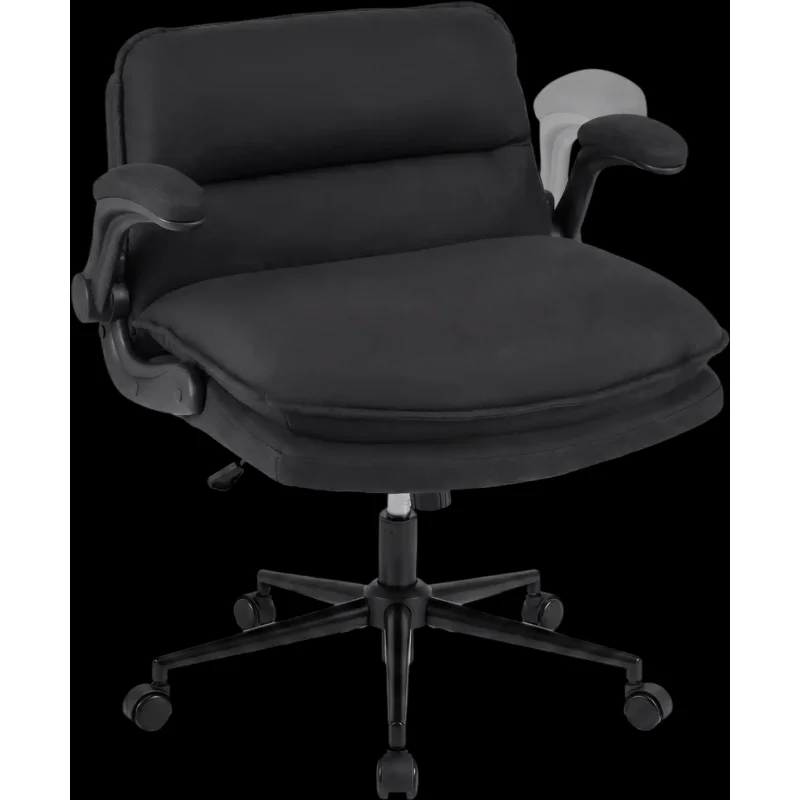 Costway Criss Cross Office Chair w/ Wheels Flip-Up Arms Adjustable Height 67900994 New Gray