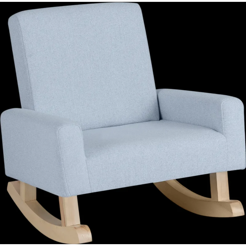 Costway Kids Rocking Chair Solid Wood Legs 86253917 New Blue