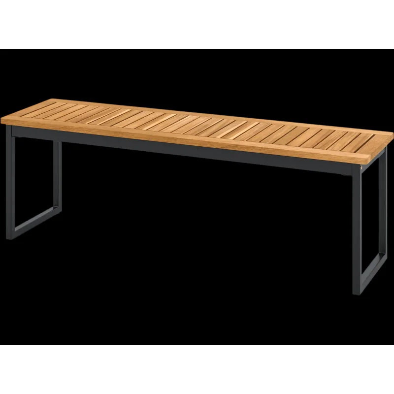 Costway Patio Dining Backless Slatted Seat Metal Legs Garden Bench 59137264 New