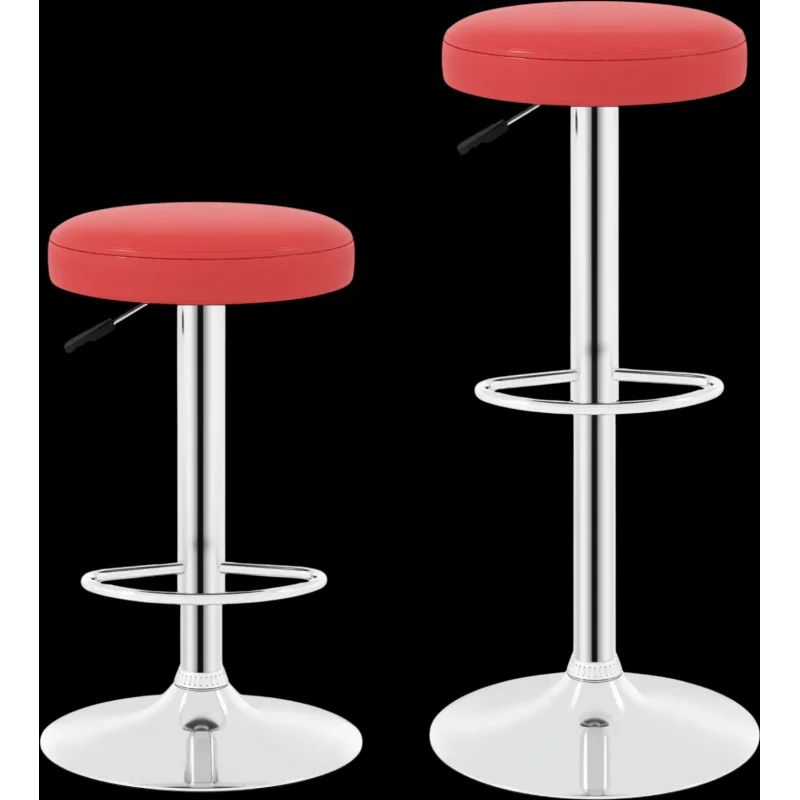 Costway Set of 2 Height-Adjustable 360 Swivel Bar Stools 37825167 New
